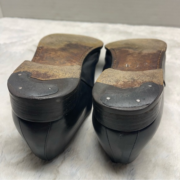Salvatore Ferragamo Mens Black Leather Cap Toe Dress Shoes SZ 8.5 - Picture 11 of 16